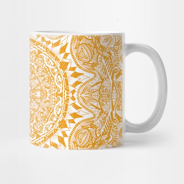 Orange mandala pattern by mailboxdisco